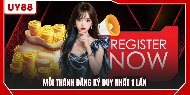 Mỗi thành viên đăng ký duy nhất 1 lần